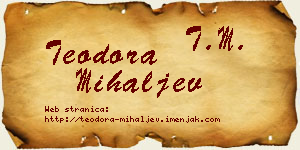 Teodora Mihaljev vizit kartica